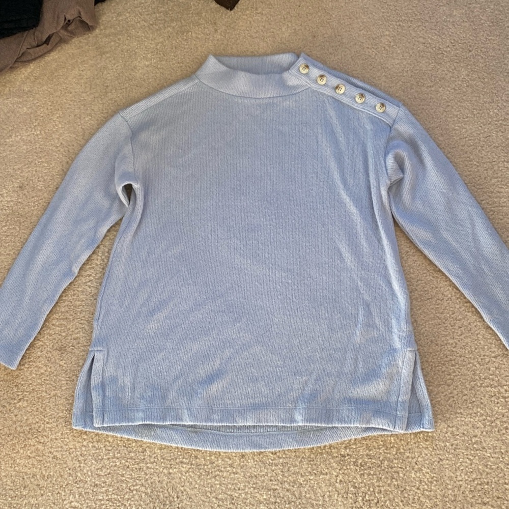 Loft Button Neck Sweater